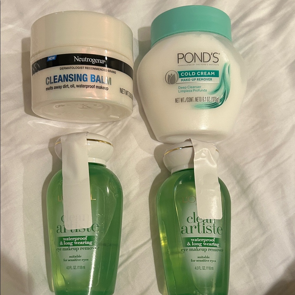 Skincare bundle Neutrogena cleansing balm, Ponds Cold Cream, L’Oréal eye